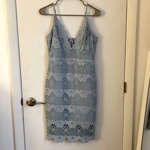 Lulus Light Blue Lace Dress